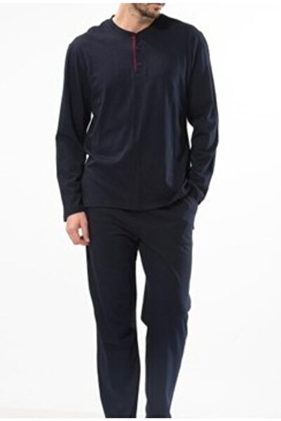 arslan Men's Navy Blue Pajama Set