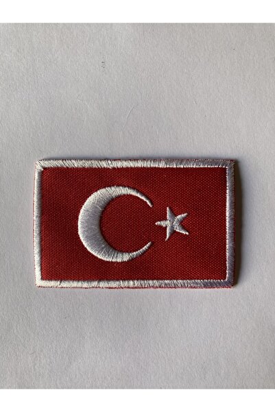 StüdyoÜmitTişört Türk Bayrağı Al Yıldız 7,5 Cm. X 5 Cm. Arma Patch Peç Ve Kot...