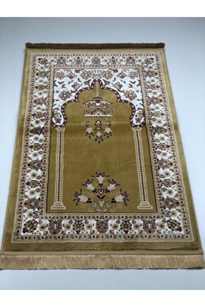 İpekyün Halı سجادة صلاة منسوجة عالية الجودة مقاس 80x125 كبيرة الحجم بلون أصفر...