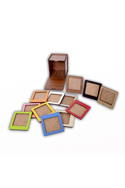 Arselez 12li Renkli Çerçeve 7x7 Kutulu Polaroid