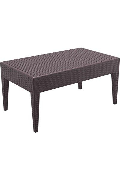 Siesta Rattan Miami Uzun Sehpa Balkon Bahçe Sehpası Mobilyası