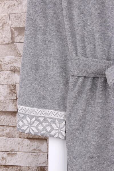 Baveno Women's Pink Hooded Printed Dressing Gown