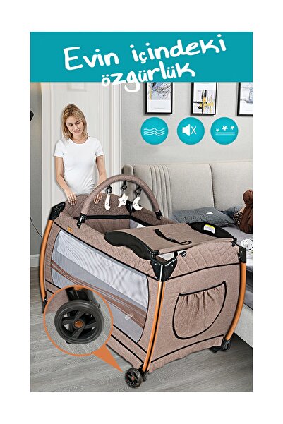 Baby Home 600 Nanny 70x110 Anne Yanı Bebek Beşiği Sepet Oyun Parkı Yatak Beşik