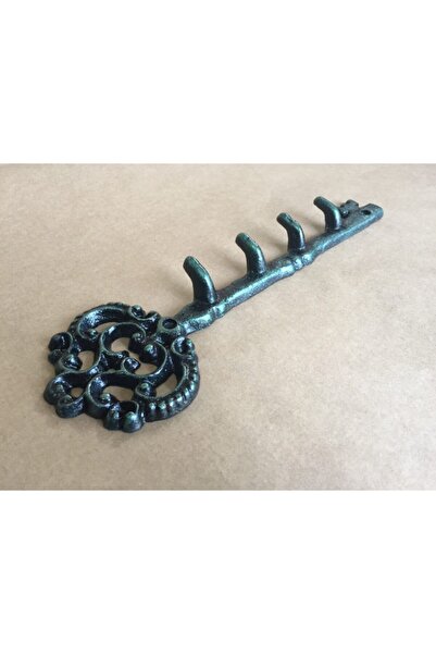 IDYLLHOME Döküm Dekoratif Obje Eskitme Yeşil Renk Askılık Anahtar Askısı