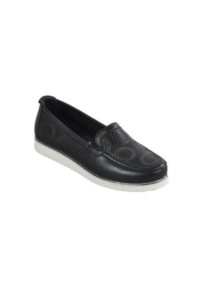 Voyager 7890 Μαύρα γυναικεία παπούτσια casual από γνήσιο δέρμα