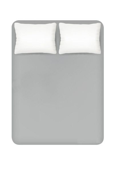 MYSTORY HOME COLLECTION 100% Cotton Double Bed Sheet Gray