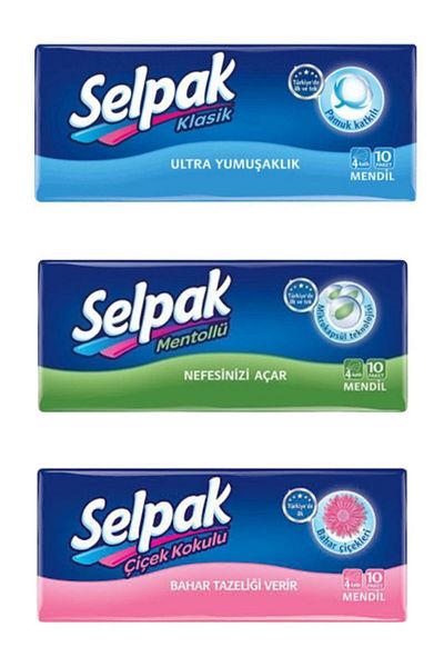 Selpak Wipes 3 Pack of 10