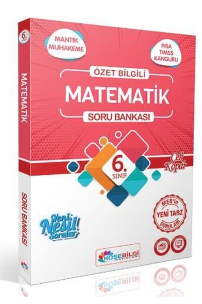 köşebilgi yayınları Köşebilgi 6.sınıf Matematik Özet Bilgili Soru Bankası