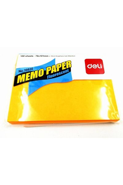 Deli ورق ملاحظات لاصق 76 × 101 مم 100 ورقة برتقالية 5 قطع
