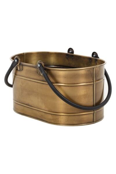 KOCHERHOME Dekoratif Antik Eskitme Odun Kovası Çanta Tipi 48*28