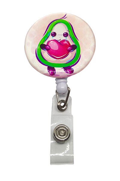 StormiStoretr حامل بطاقات يويو وطوق بطبعة قطرة الأفوكادو