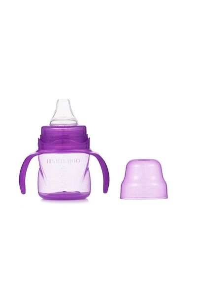 Mamajoo Sippy-Free Educational Cup with Handle, 160 Ml, Purple, 6 Months, 1 Piece