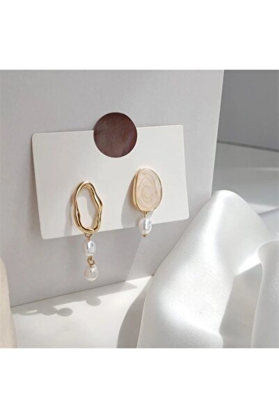 AKCstore Ay Taşı Gold Küpe