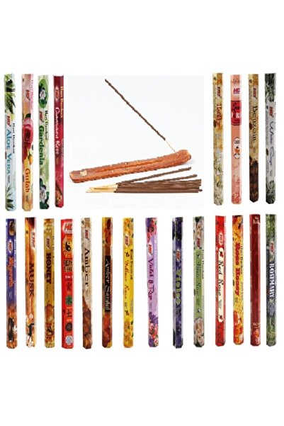 Genel Markalar Layansaa Özel Seçim 20 Koku 400 Adet Çubuk Tütsü 1 Kayık Tütsü...