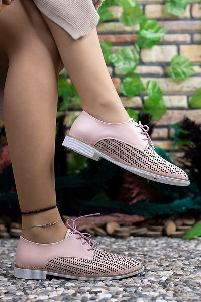 Riccon Puderfarbene Freizeitschuhe für Damen0012501