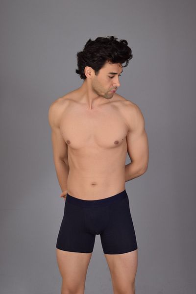 COTBOXER Navy Blue Lycra Boxer - Πακέτο Solfege, Σετ 2 τεμαχίων