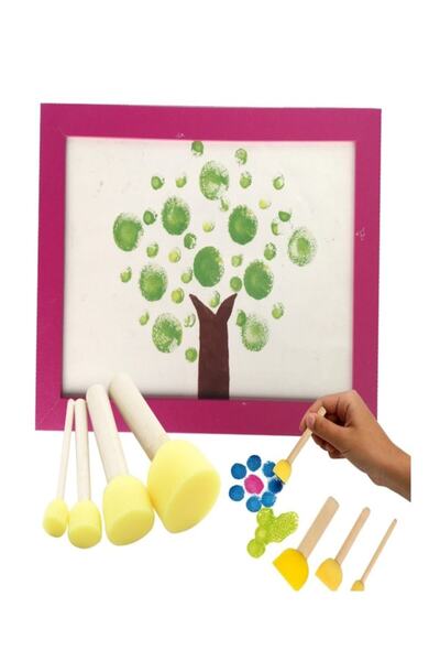 Hyd مجموعة فرشاة إسفنجية بوم بوم مكونة من 4 قطع