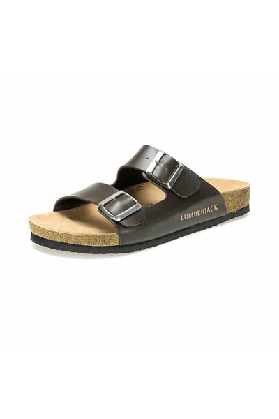 lumberjack Ανδρικές ανατομικές casual παντόφλες καφέ Mendy