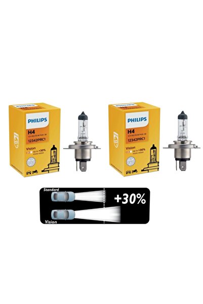 Philips Phılıps H4 12v 60-55w Standart +%30 Ampul(iki Adet) 12342prc1 Ean- 8711500490988
