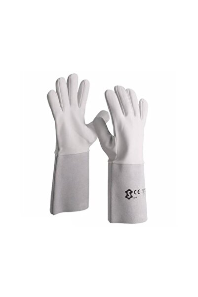 Steelweld Beyaz Argon Kaynakçı Deri Eldiven Steel Weld No:11 1 Çift