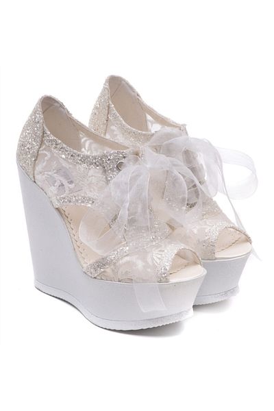 Ayakkabı Tutkusu Stilo ® Bridal Shoes Wedge Heel