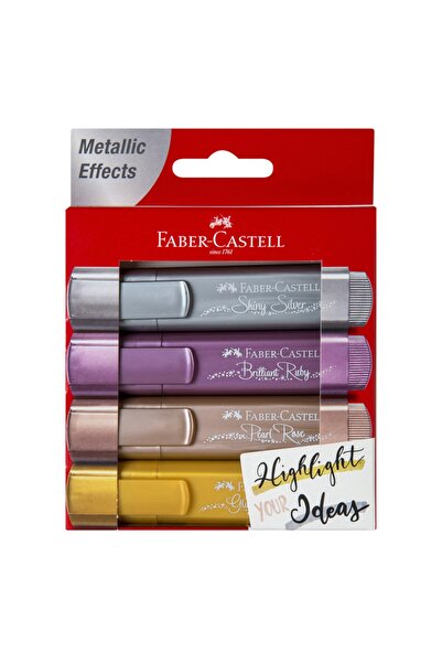 Faber Castell Bls. 4'lü Metalik Fosforlu Kalem
