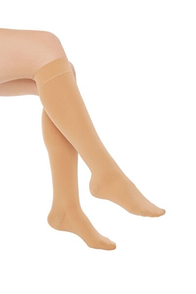 Variteks Bej 2 Diz Altı Kapalı Burun Çorabı 905 ccl No:7