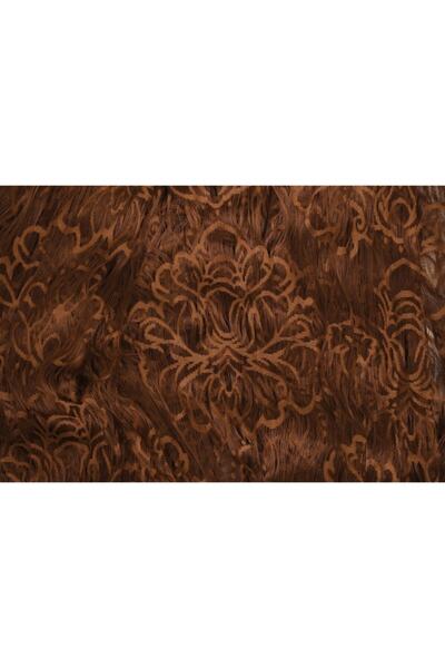 AKÇA TEKSTİL Bitter Brown Color Rope Curtain Ready Made Buttons Sewn 3 Mt. Coupon Curtain 300*270 cm