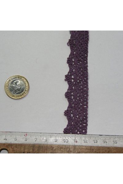 tuhafiyecimiz Purple Colored Cotton Lace (34518)