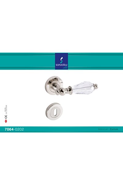 Sofuoğlu Lüx Zamak Rozetli Kapı Kolu ( Wc) Elmas Nikel Saten