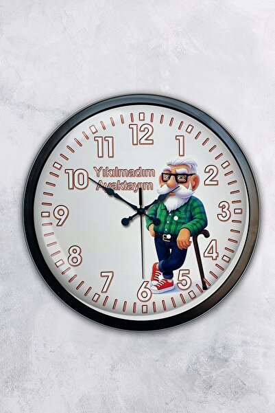 AİB STORE Δώρο 40 εκ. Μαύρο Μεταλλικό Παιχνιδιάρικο Ρολόι Τοίχου