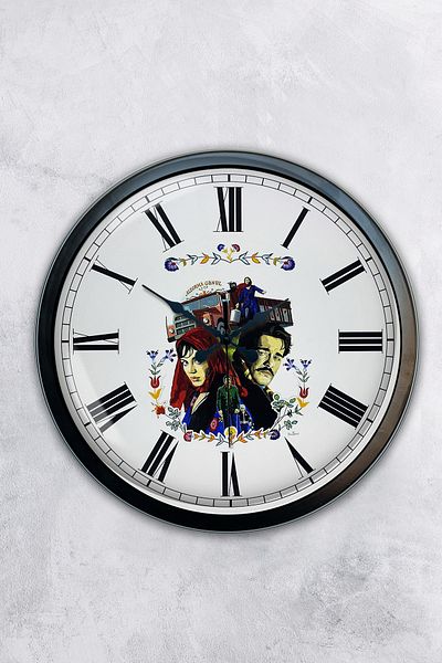 Kasva Concept Gift 40 cm Black Metal Let's Write Wall Clock