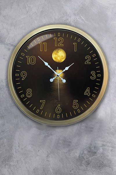 Kasva Concept Gift 40 cm Antique Metal Night Wall Clock