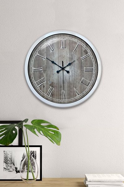 Kasva Concept 40 cm White Metal the Wall Wall Clock