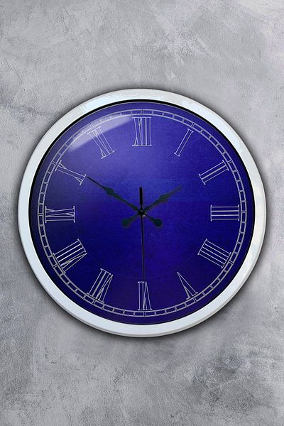 Kasva Concept Gift 40 cm White Metal Purple Wall Clock