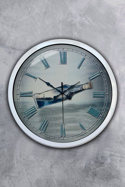 Kasva Concept Gift 40 cm White Metal Lost Wall Clock