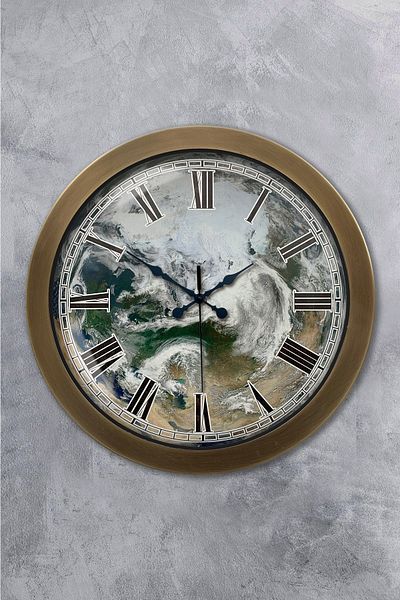 Kasva Concept 36 cm Tumbled Metal Wave Wall Clock