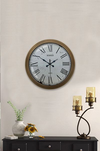 Kasva Concept Gift 36 cm Antique Metal France Wall Clock