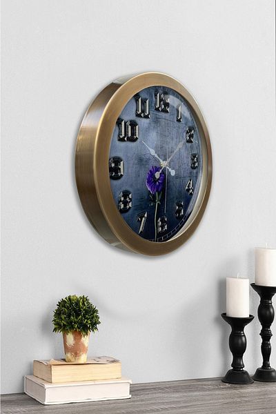 Kasva Concept Gift 36 cm Antique Metal Iron Wall Clock