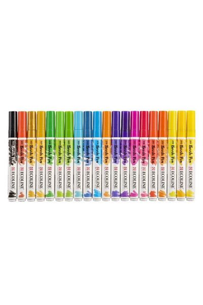 Talens Ecoline Brush Pen Brush Tip Pen Set 20 Colors
