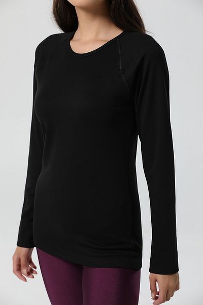julude Women's Black Thermal Undershirt