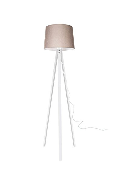 Modelight Deko Lambader Beyaz Ayak / Kum Beji Şapka