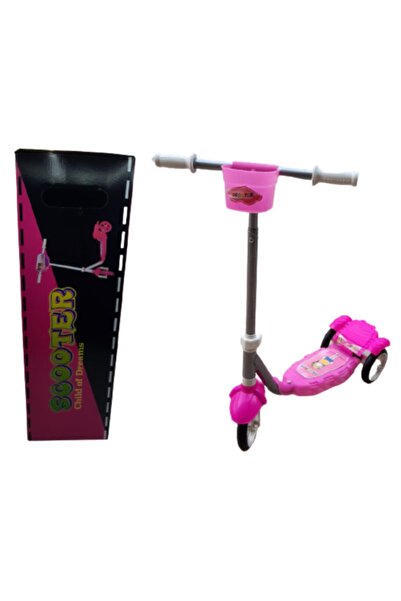 CANSPOT Pembe 3 Teker Kız Çocuk Scooter Türk Malı