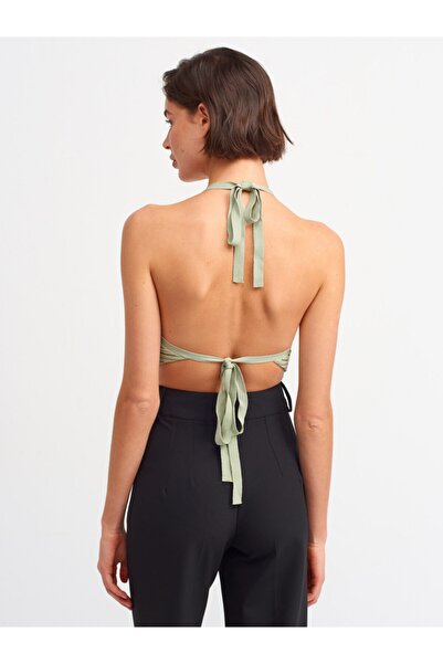 Dilvin 1011 Zadní krajkový úplet Bustier-Light Khaki