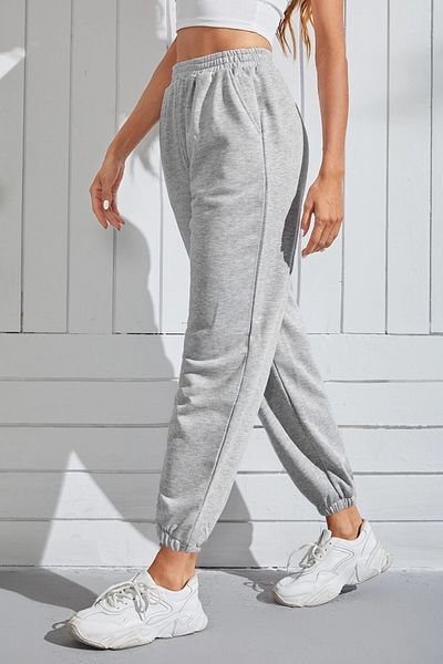 MODAGEN Women's Solid Color Elasticized Oversize Sweatpants
