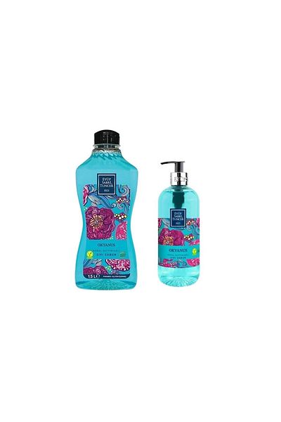 Eyüp Sabri Tuncer Ocean 1.5 l and 500 ml Natural Olive Oil Liquid Soap