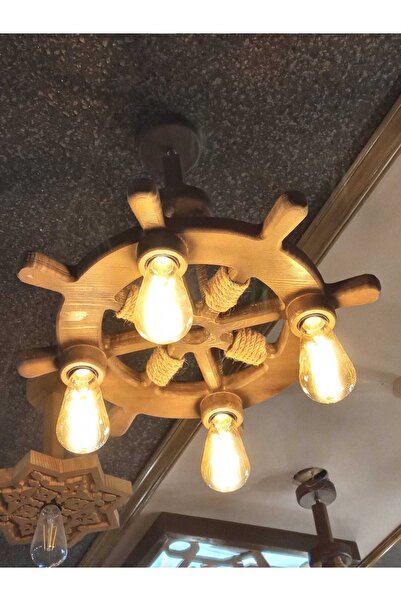 SİMETRİ AVİZE Ahşap Dümen Avize