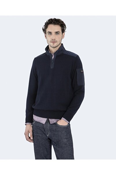 PAUL&SHARK Men's Ziped Pullover C.wWool
