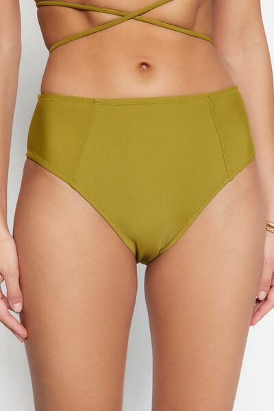 Trendyol Collection Πράσινο ψηλόμεσο κανονικό πόδι μπικίνι TBESS21BA0387