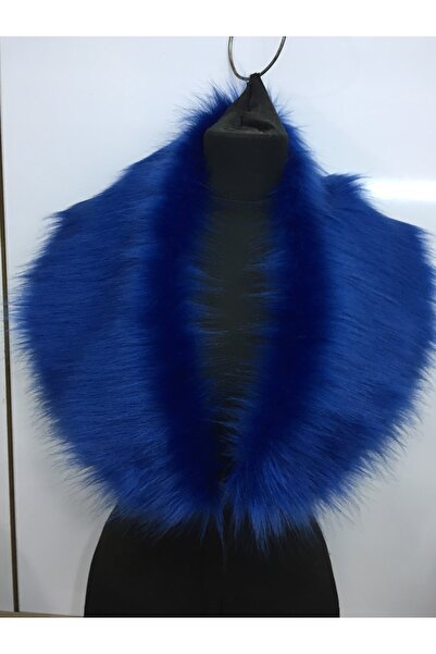 kurkyaka Kürk Yaka Sax Mavi 90 Cm